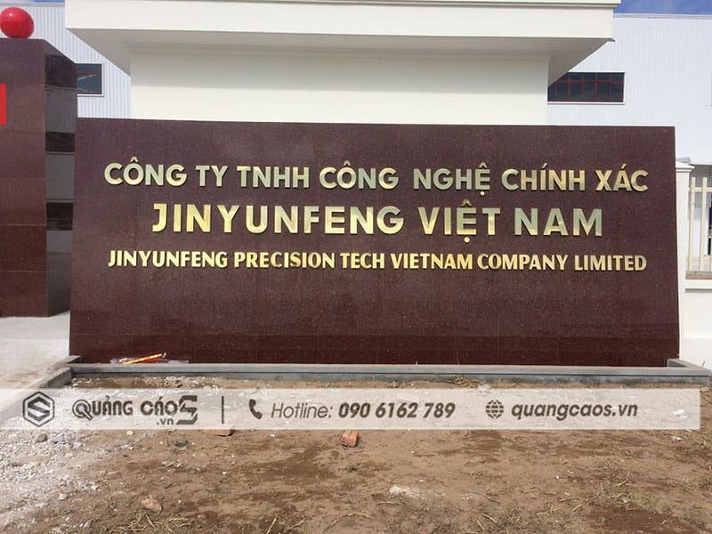 Biển quảng cáo công ty JINYUNFENG tại KCN Đồ Sơn Hải Phòng
