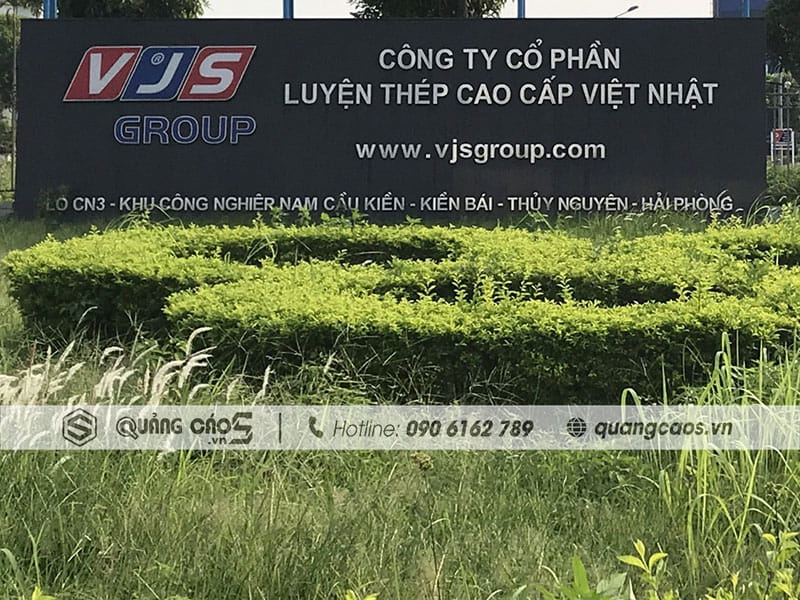 Thi công biển quảng cáo công ty VJS tại KCN Nam Cầu Kiền Hải Phòng Thi công biển quảng cáo công ty VJS tại KCN Nam Cầu Kiền Hải Phòng