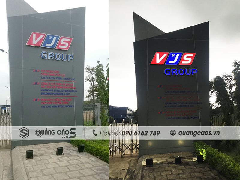Thi công biển quảng cáo công ty VJS tai KCN Nam Cầu Kiền Hải Phòng Thi công biển quảng cáo công ty VJS tai KCN Nam Cầu Kiền Hải Phòng