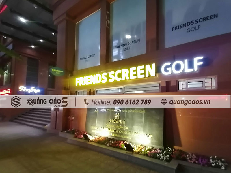 Thi công biển quảng cáo Friends Screen Golf tại Văn Cao Hải Phòng