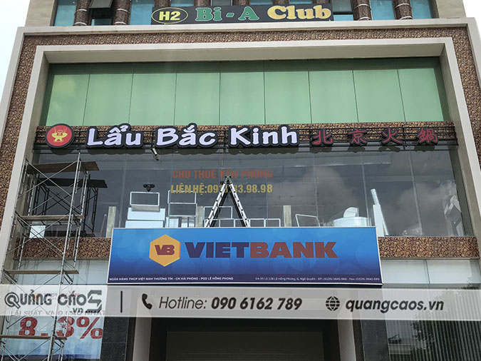 Làm biển quảng cáo lẩu Bắc Kinh - Lê Hồng Phong Hải Phòng