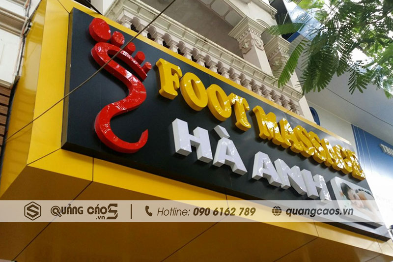Thi công biển quảng cáo Foot Massage Hà Anh - Văn Cao