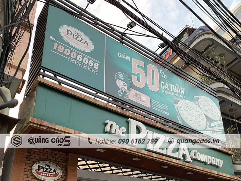 Làm biển quảng cáo The Pizza Tô Hiệu Hải Phòng