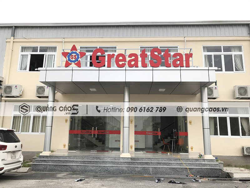 Làm biển hiệu quảng cáo công ty GreatStar Hải thành Dương Kinh