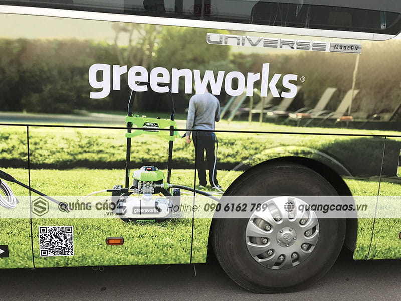 Dán decal xe ô tô công ty Green Work