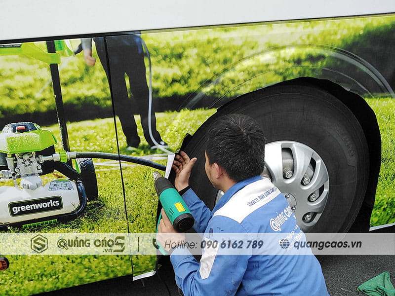 Dán decal xe ô tô cho công ty GreenWork tại KCN Tràng Duệ Hải Phòng