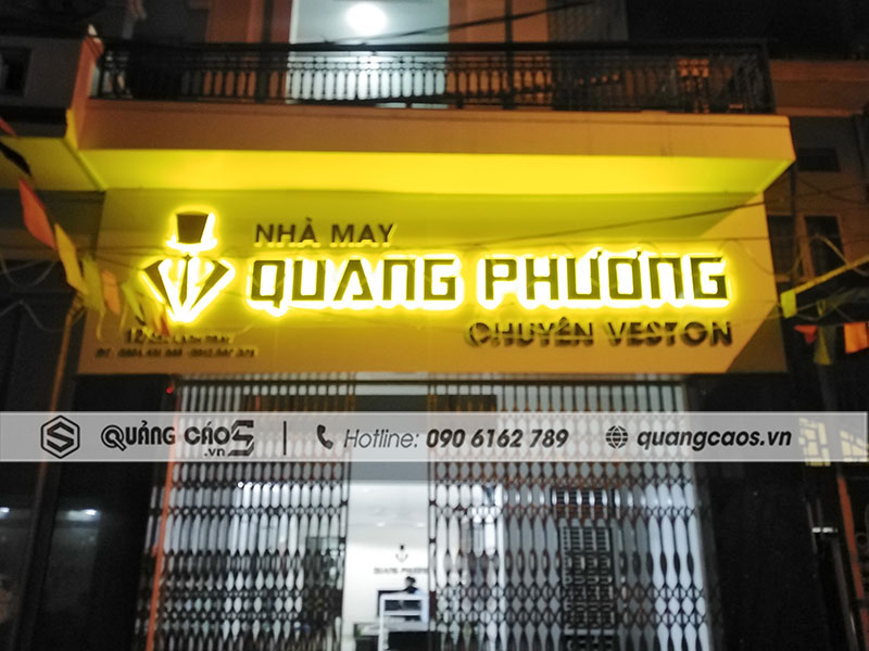 Thi công bảng hiệu Nhà May Quang Phương Thi công bảng hiệu Nhà May Quang Phương