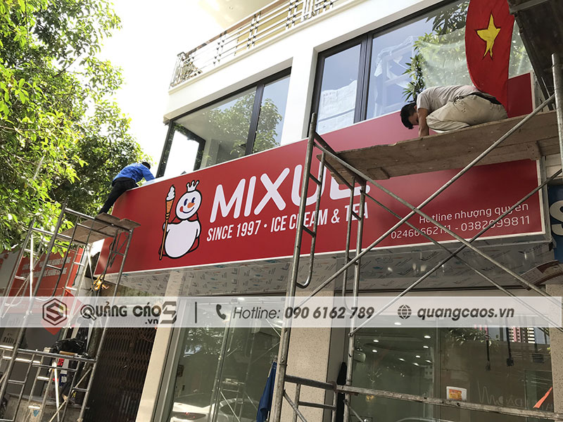 Thi công biển quảng cáo Mixue tại Lương Khánh Thiện Hải Phòng
