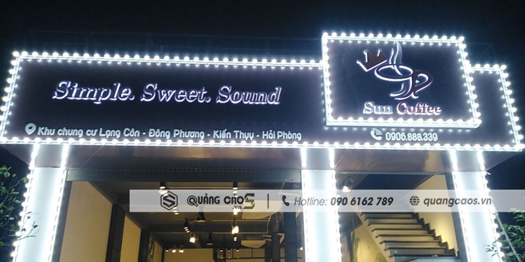 Thi công biển quảng cáo Sun Coffee tại Kiến Thụy Hải Phòng