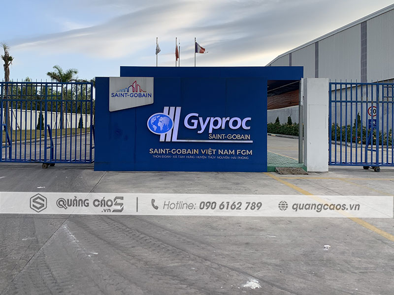 Làm biển hiệu công ty Gyproc tại Thủy Nguyên Hải Phòng