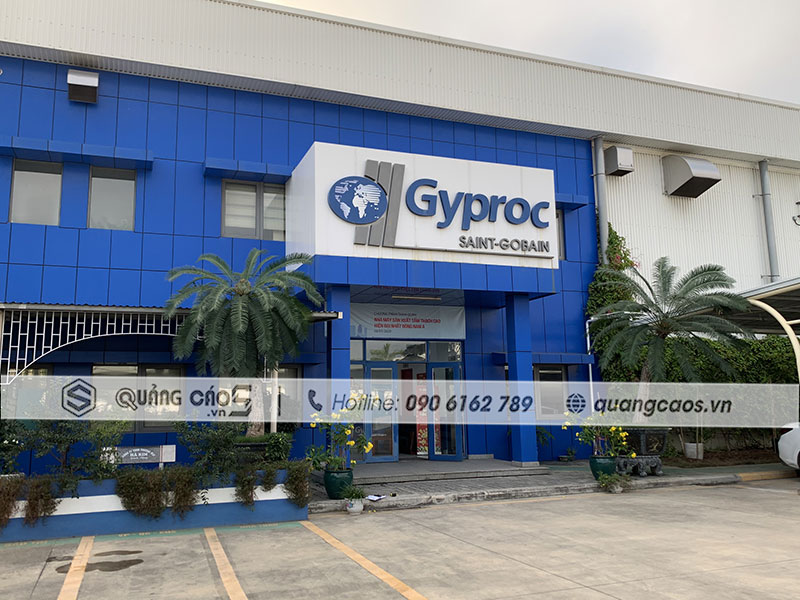Thi công biển quảng cáo công ty Gyproc