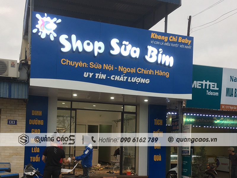 Biển quảng cáo Shop Sữa Bỉm Khang Chi Biển quảng cáo Shop Sữa Bỉm Khang Chi