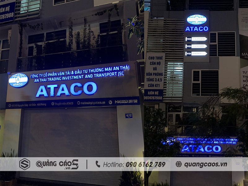 Thi công bển quảng cáo công ty ATOCO - 472 Võ Nguyên Giáp, Lê Chân, Hải Phòng