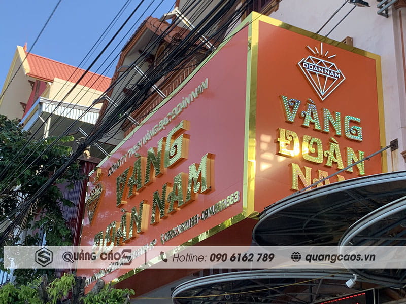 Làm biển quảng cáo Vàng Đoàn Nam - Phạm Văn Đồng Dương Kinh Hải Phòng