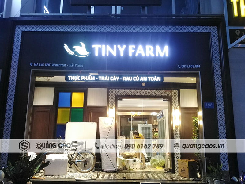 Thi công biển quảng cáo Tiny Farm