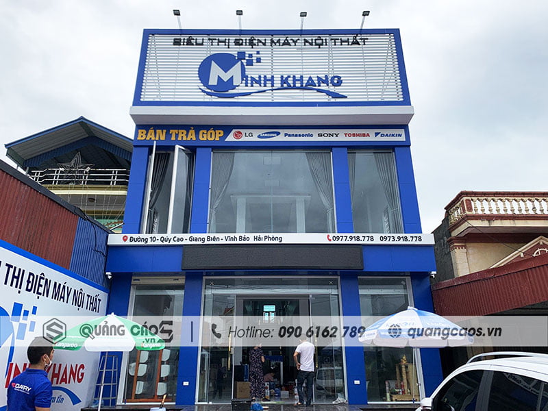 Làm biển quảng cáo Điện Máy Minh Khang tại Vĩnh Bảo Hải Phòng