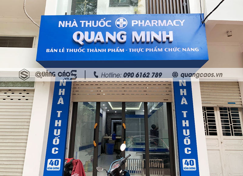 Làm biển quảng cáo nhà thuốc Quang Minh tại Hải Phòng