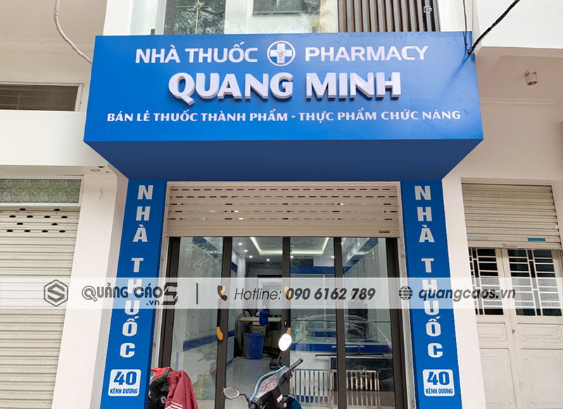 Thi công biển quảng cáo Nhà Thuốc Quang Minh tại Hải Phòng