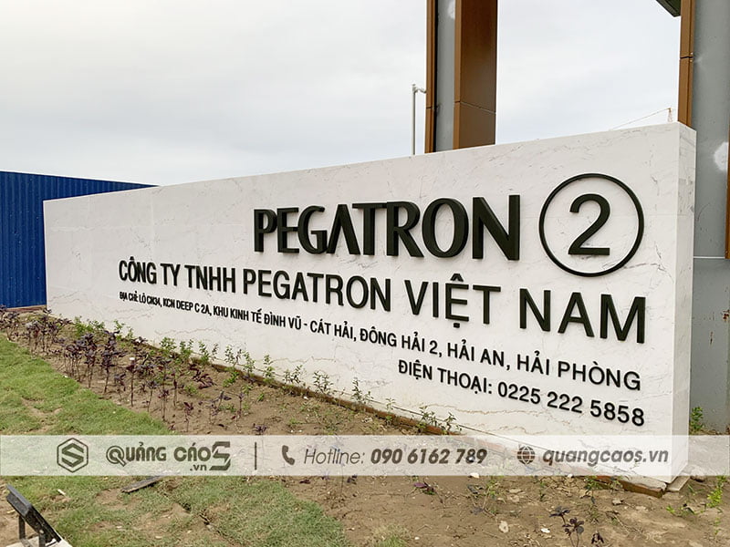Biển quảng cáo công ty Pegatron tại KCN Đình Vũ Hải Phòng