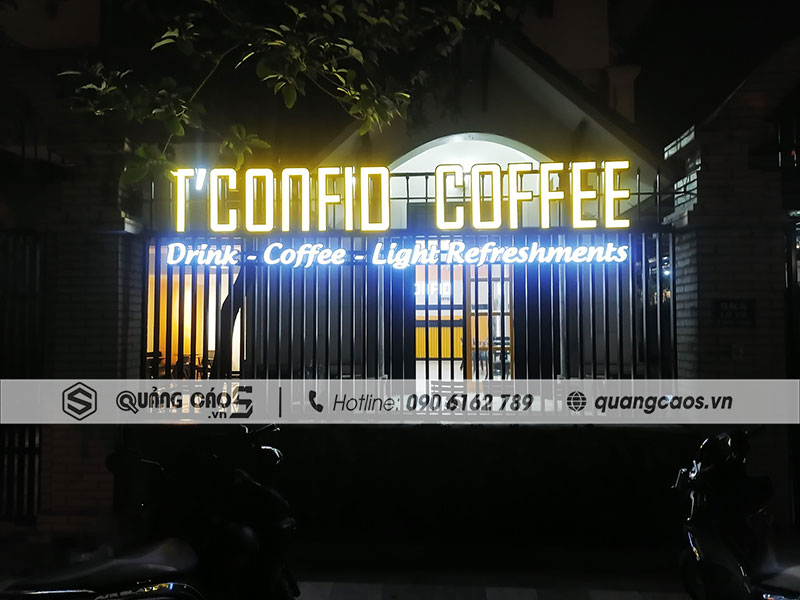 Biển quảng cáo T'CONFID COFFEE tại Lê Hồng Phong Hải Phòng