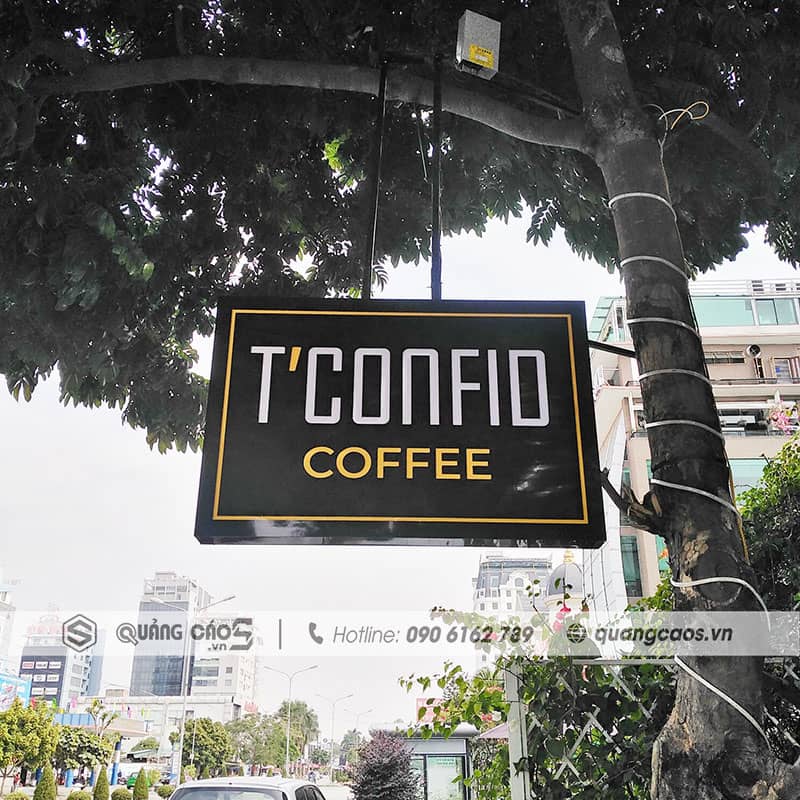 Biển vẫy quảng cáo T'CONFID COFFEE tại Lê Hồng Phong Hải Phòng