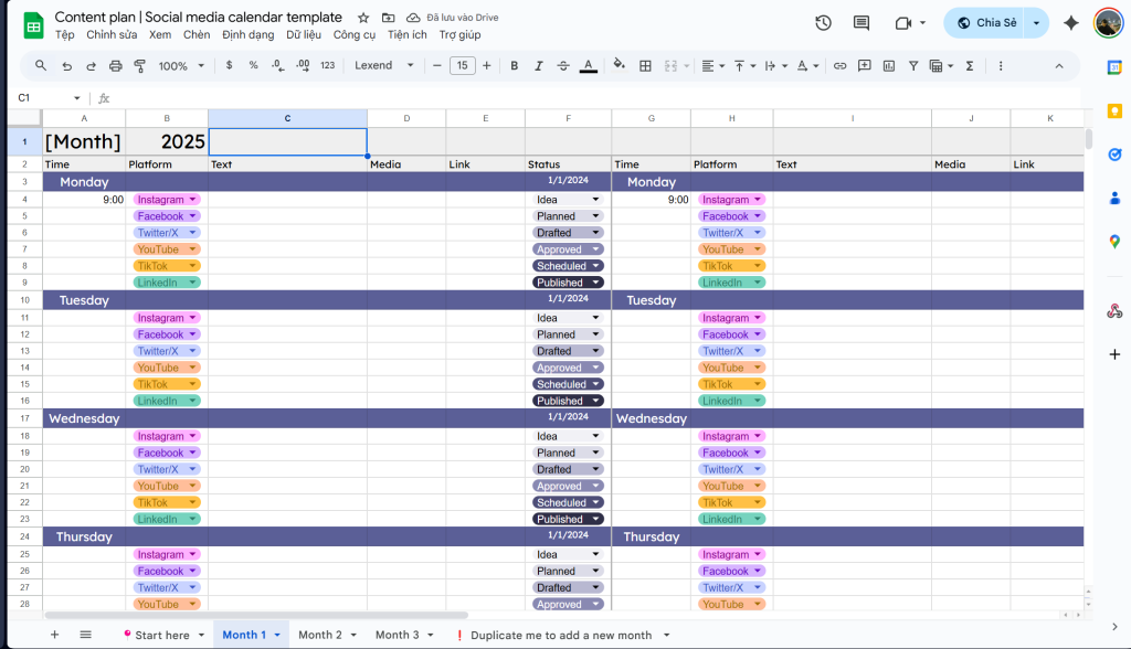 Free] Mẫu Plan Content Cho Fanpage, Kéo Tương Tác Cực Mạnh