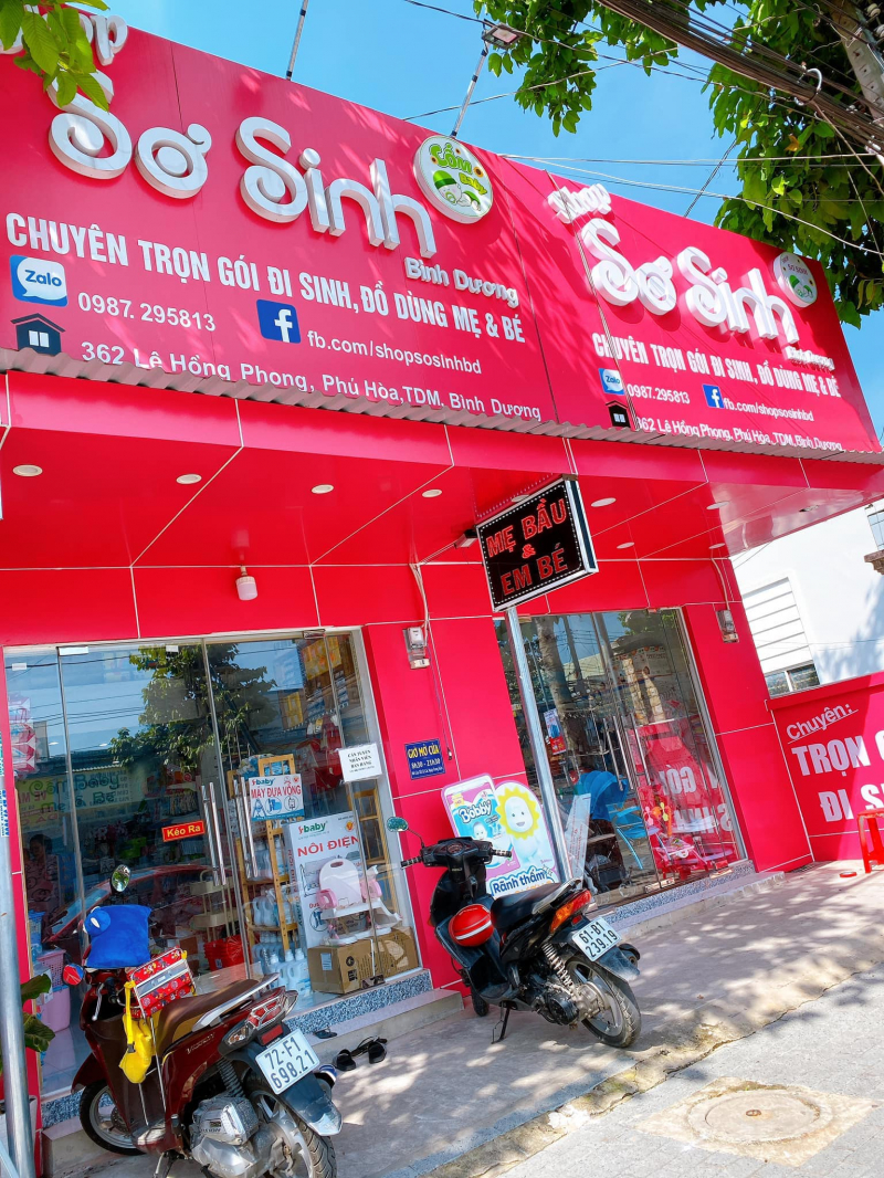 biển quảng cáo đồ sơ sinh
