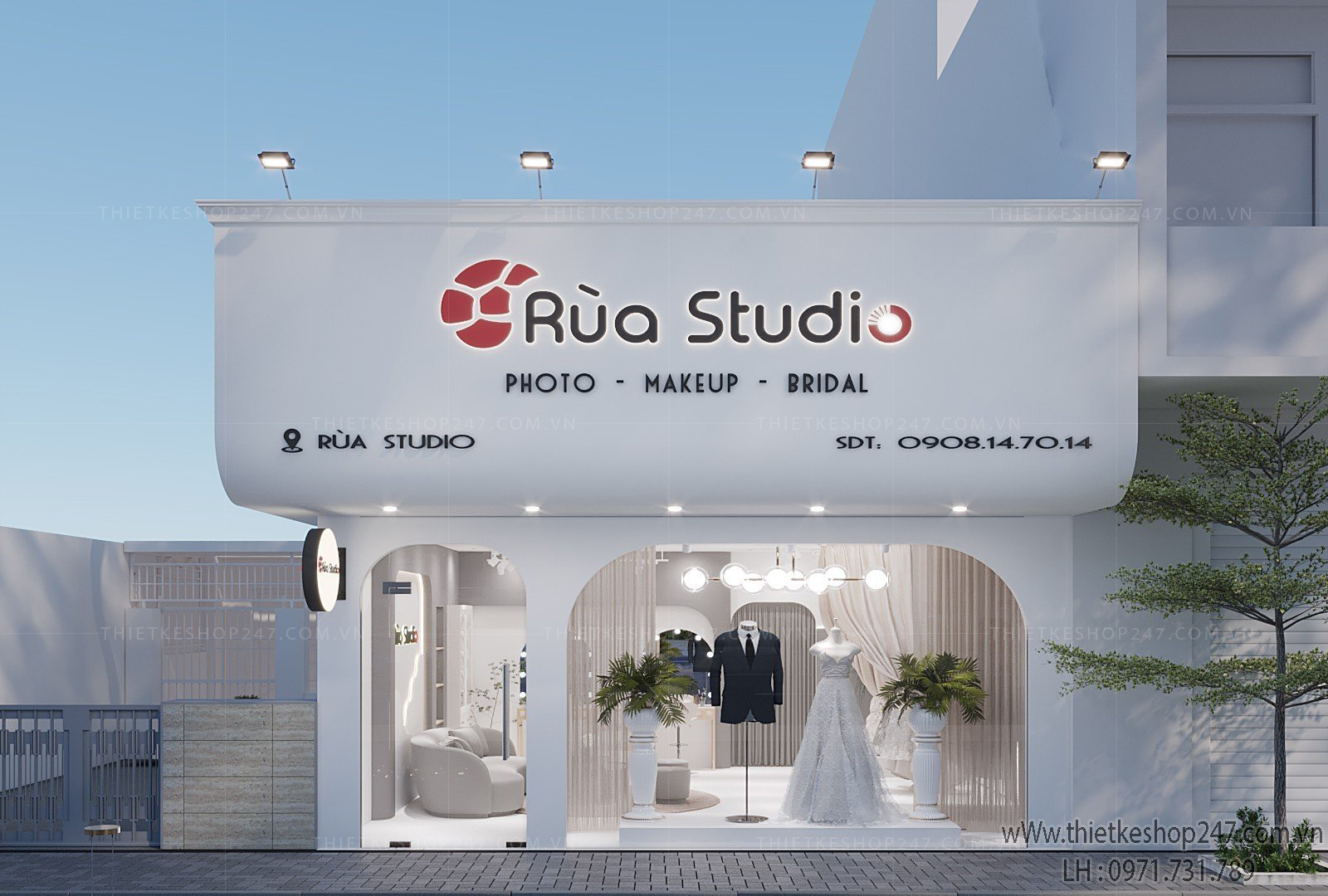 Thiết kế studio áo cưới đẹp – Rùa Studio