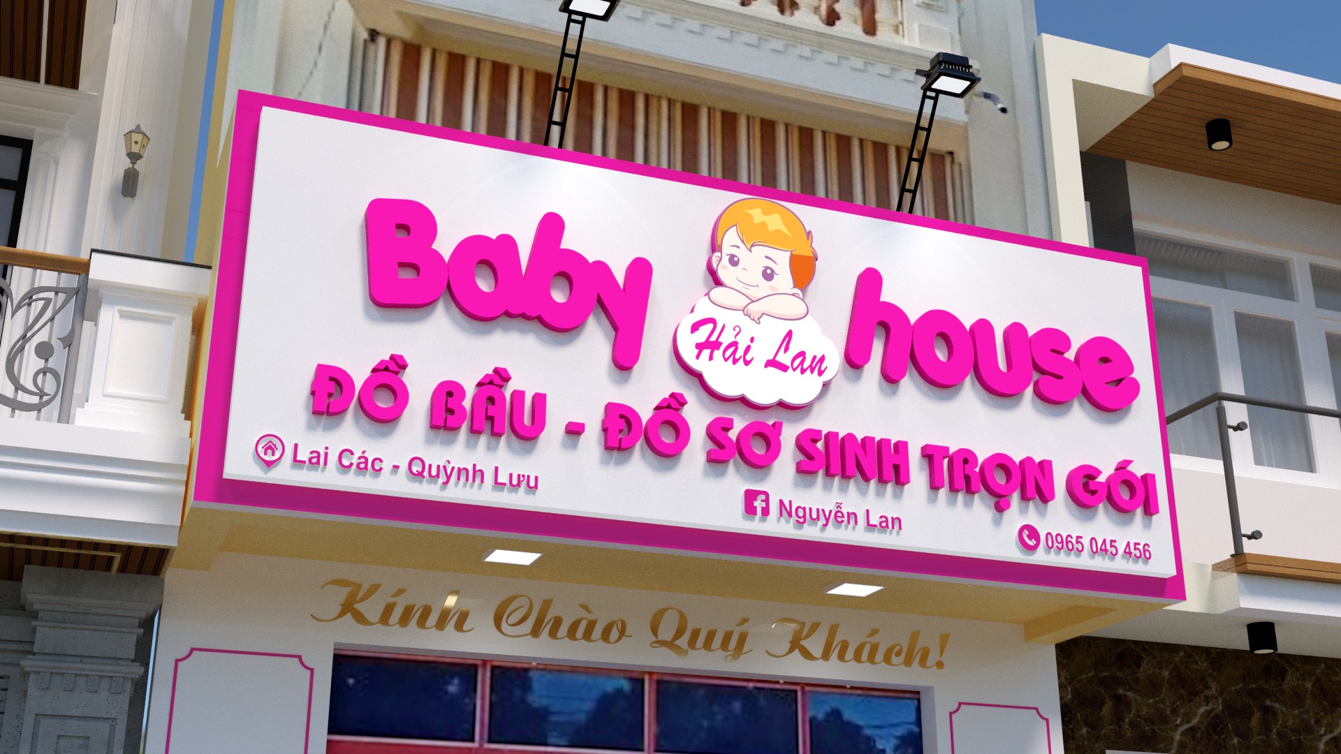 Biển quảng cáo shop trẻ em - Làm biển quảng cáo
