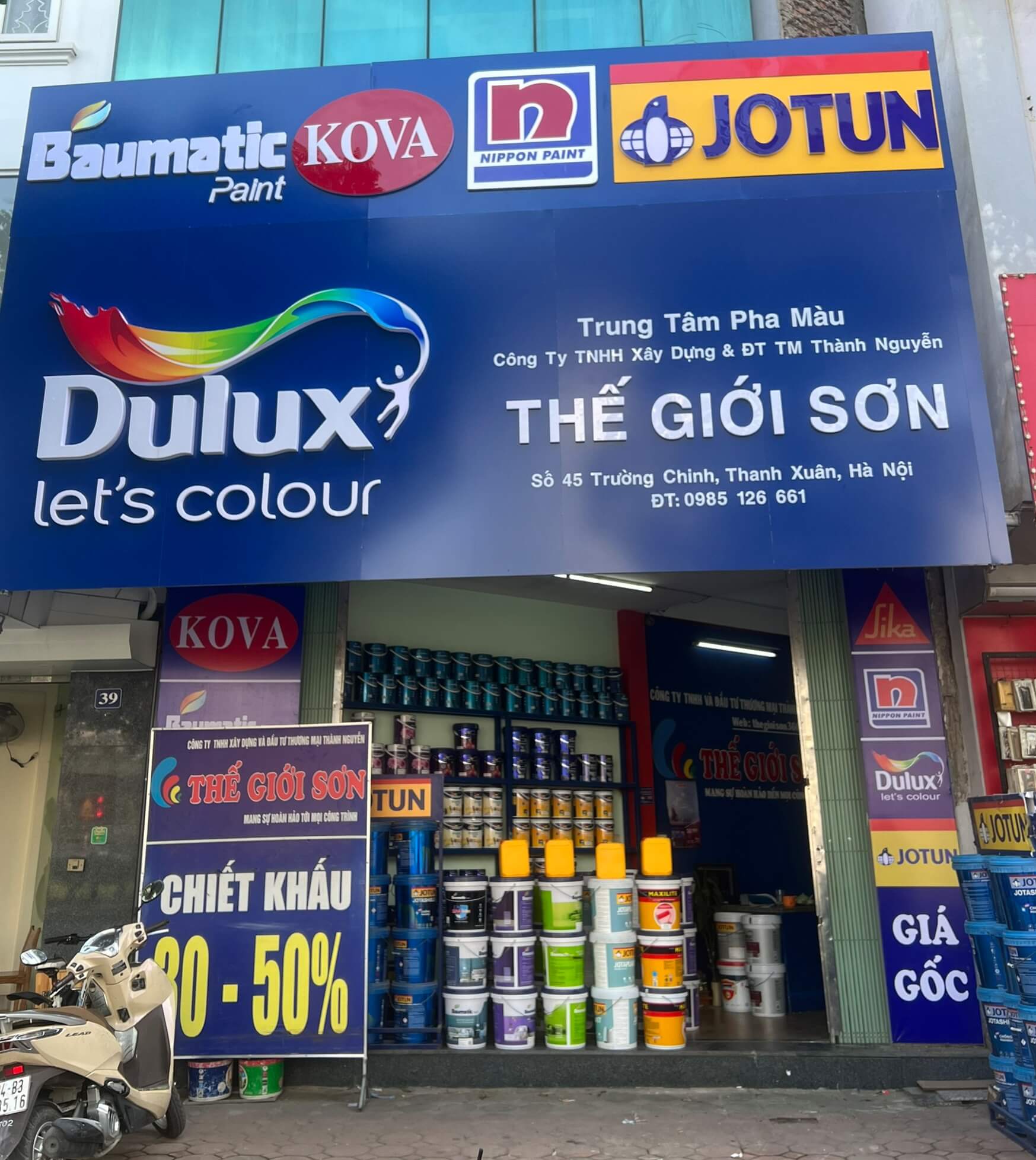 Đại lý sơn Dulux tại Hà Nội - THẾ GIỚI SƠN 45 trường chinh