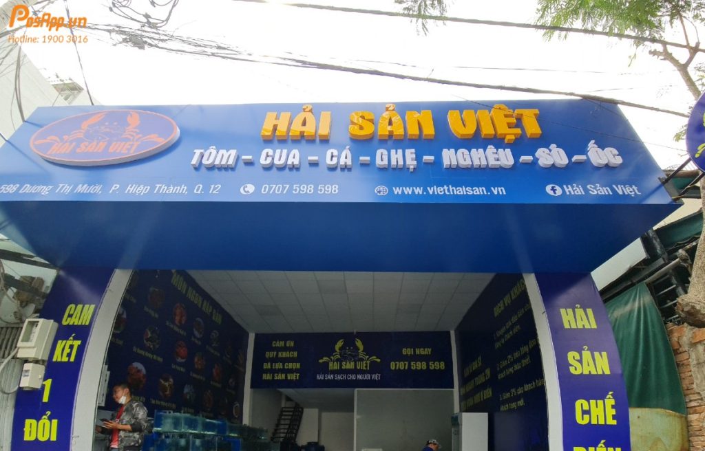 Cửa hàng Hải Sản Việt hài lòng khi sử dụng phần mềm PosApp
