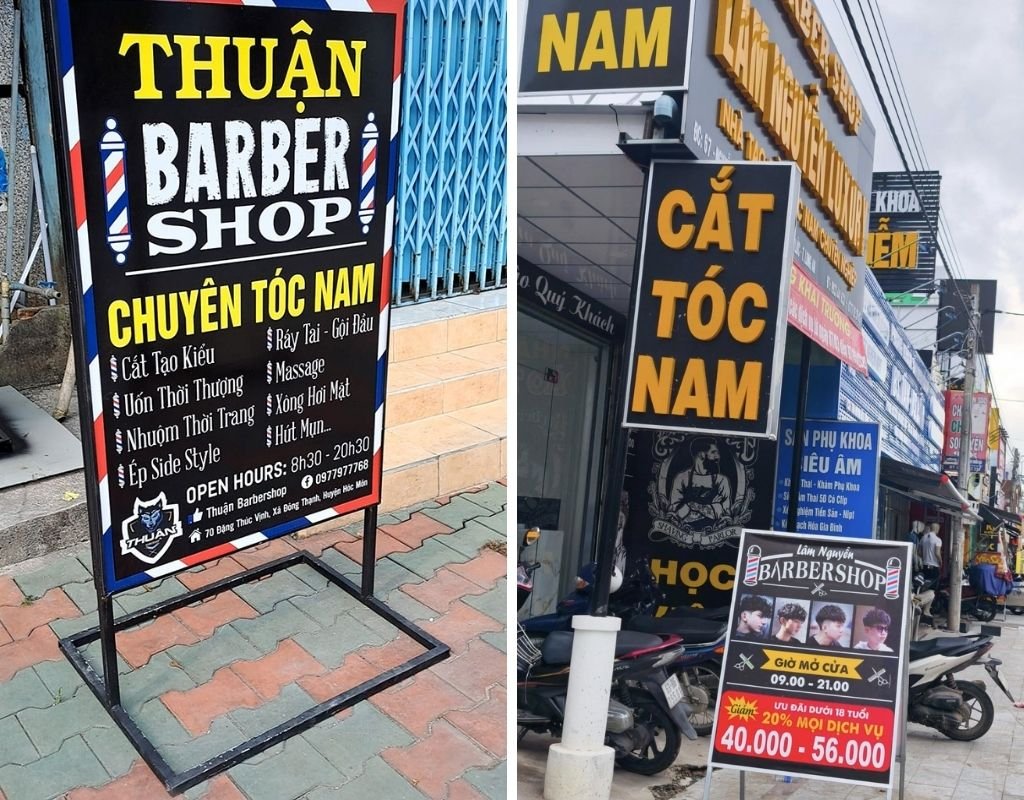 Ý Nghĩa Các Màu Trắng, Đỏ, Xanh Trên Các Biển Hiệu Cắt Tóc Nam