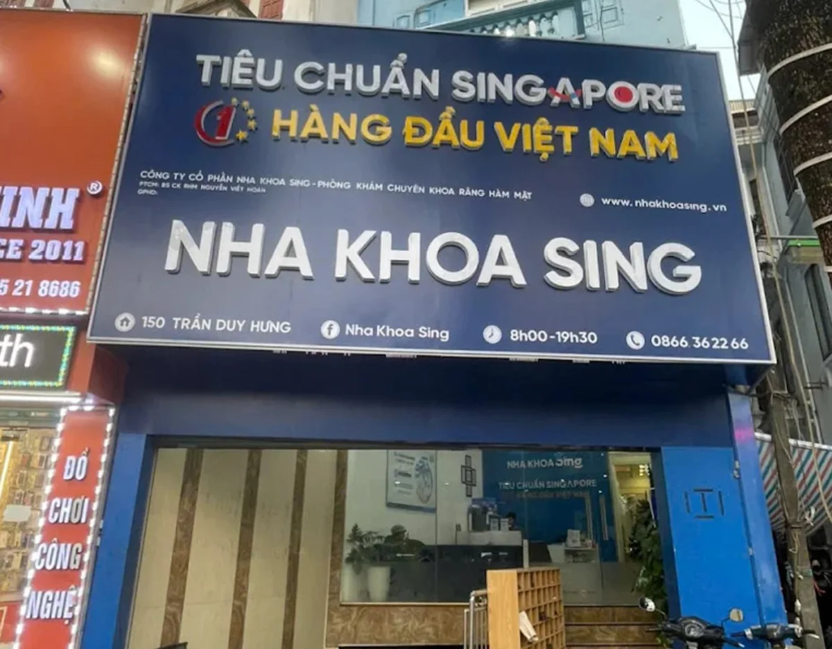 Hệ thống phòng khám của Nha khoa Sing