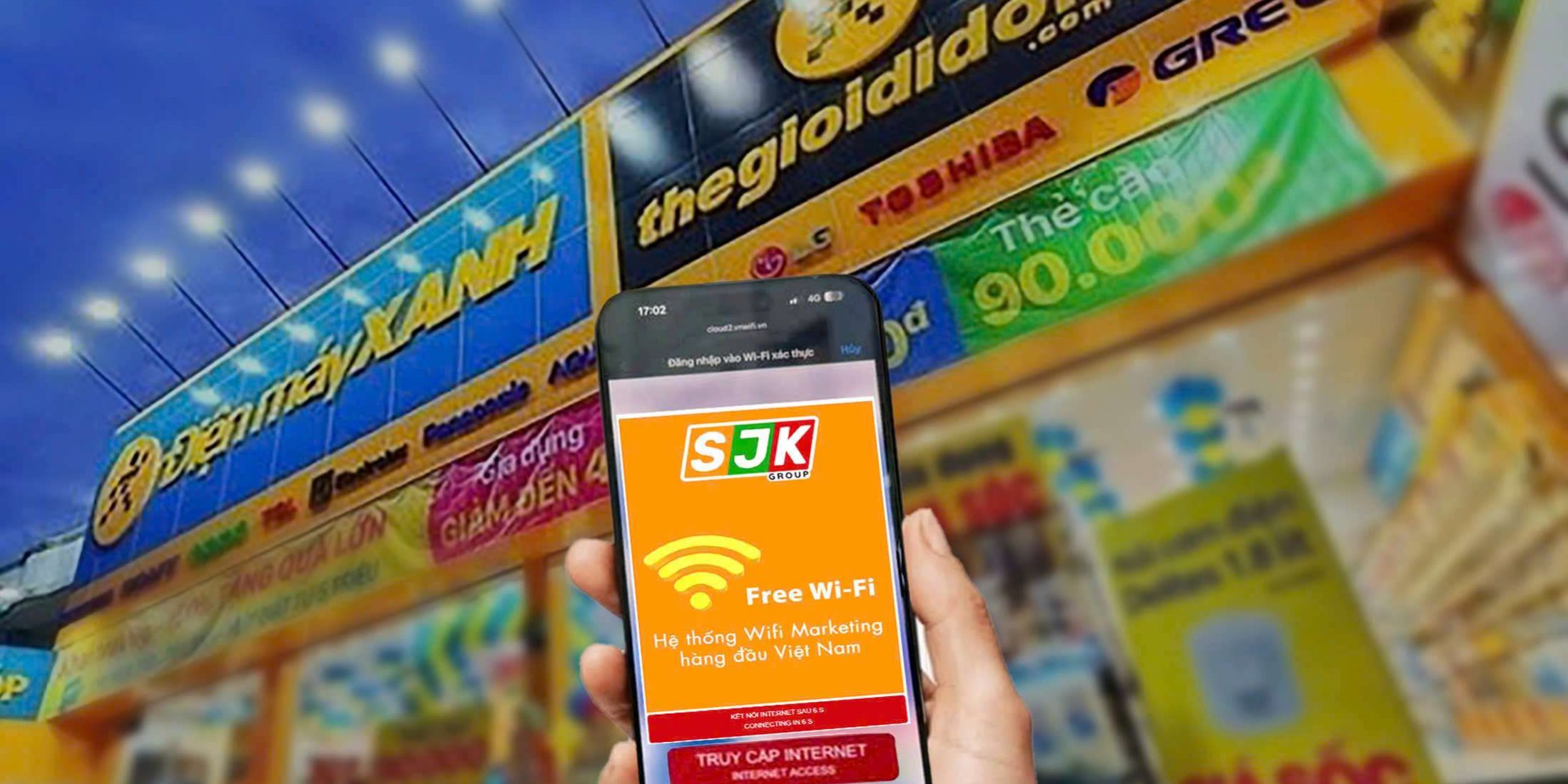 SJK Group – Đối tác khai thác wifi marketing tại chuỗi cửa hàng Thế Giới Di Động và Điện Máy Xanh