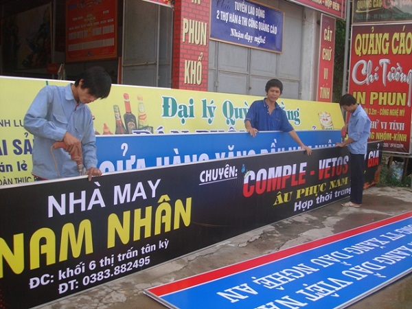 biển quảng cáo in bạt