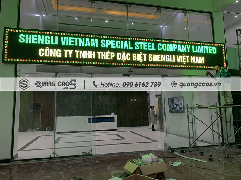 Lắp đặt bảng điện tử công ty Thép đặc bệt Shengli Việt Nam Lắp đặt bảng điện tử công ty Thép đặc bệt Shengli Việt Nam