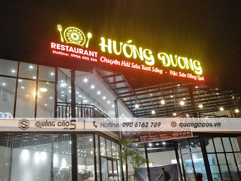 Làm biển quảng cáo Nhà hàng đẹp tại Hải Phòng