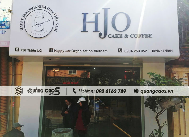 Thi công biển quảng cáo cua hàng HJO tại 736 Thiên Lôi, Hải Phòng