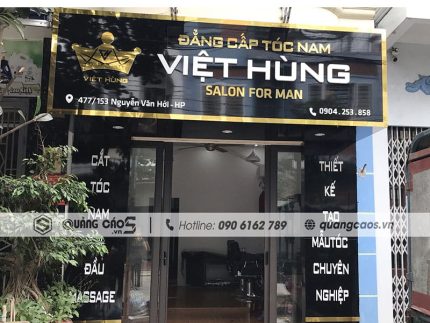Thi công biển quảng cáo Salon tóc Việt Hùng tại Hải Phòng
