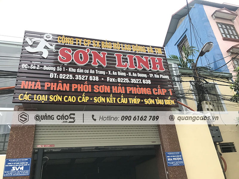 Thi công biển quảng cáo công ty Sơn Linh Thi công biển quảng cáo công ty Sơn Linh