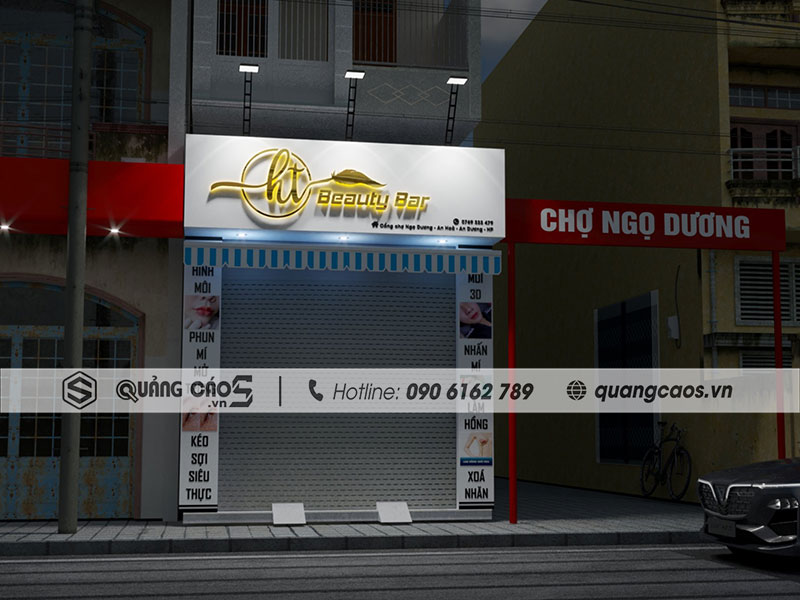 Thiết kế biển quảng cáo Spa HT Beauty Bar tại An Dương Hải Phòng Thiết kế biển quảng cáo Spa HT Beauty Bar tại An Dương Hải Phòng
