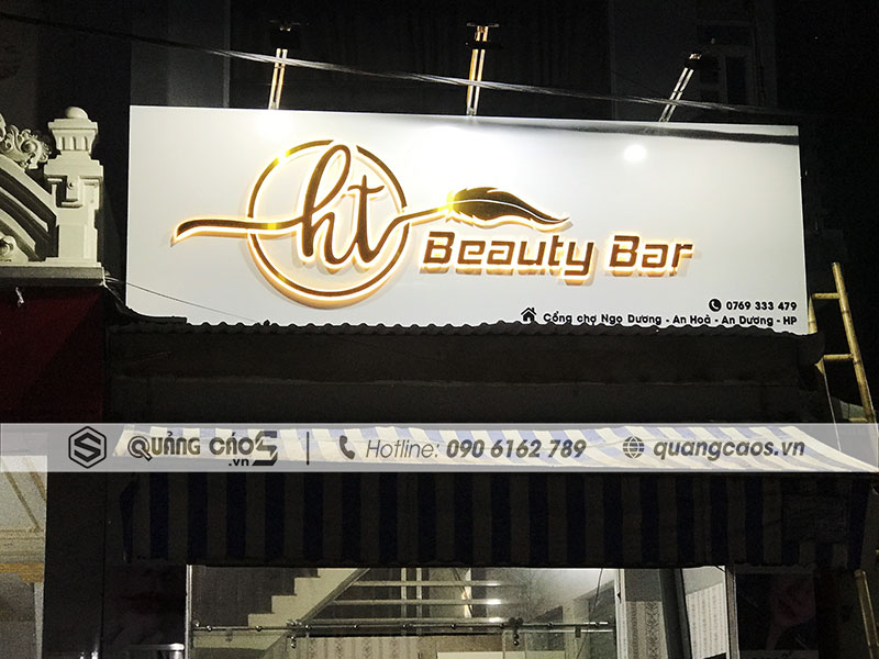 Thi công biển quảng cáo Spa HT Beauty Bar tại An Dương Hải Phòng Thi công biển quảng cáo Spa HT Beauty Bar tại An Dương Hải Phòng