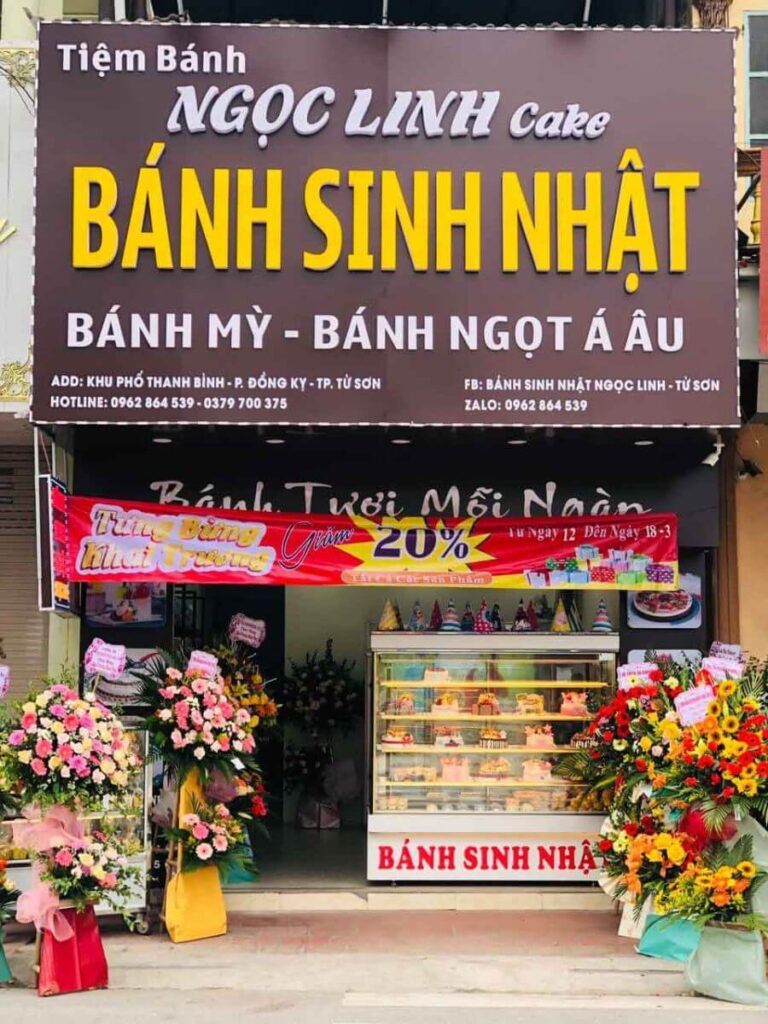 biển quảng cáo bánh sinh nhật