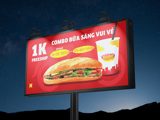 biển quảng cáo bánh mì