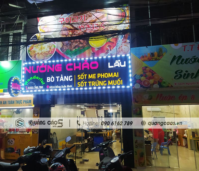 Làm biển quảng cáo Nướng - Lẩu tại Đổng Quốc Bình Hải Phòng Làm biển quảng cáo Nướng - Lẩu tại Đổng Quốc Bình Hải Phòng