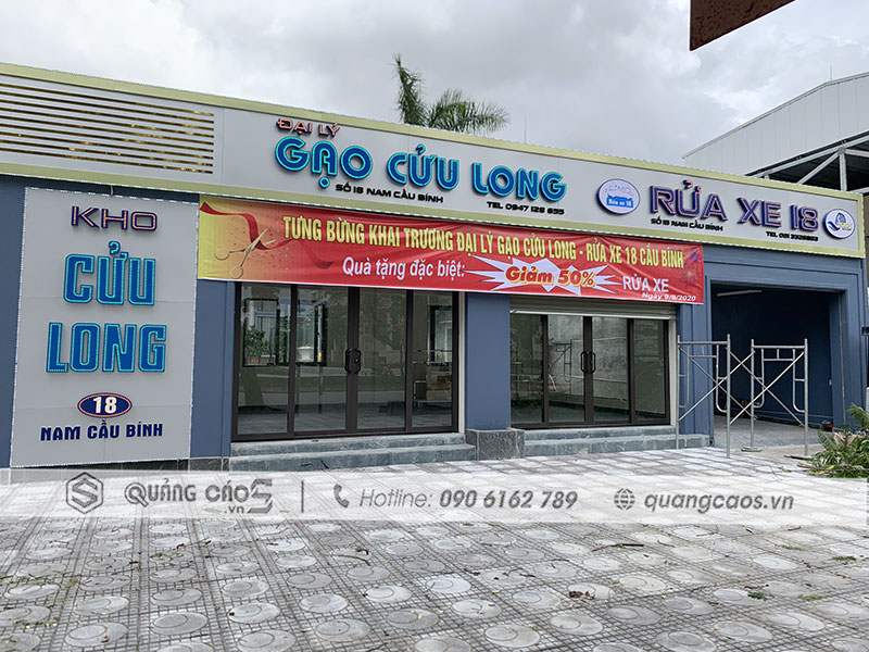 Làm biển quảng cáo Gạo Cửu Long tại Trần Nhân Tông Hải Phòng Làm biển quảng cáo Gạo Cửu Long tại Trần Nhân Tông Hải Phòng