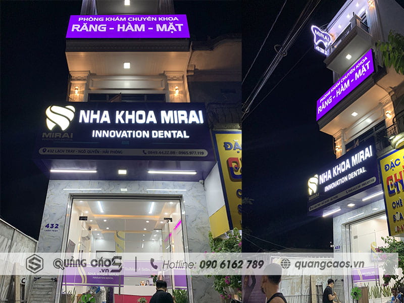 Thi công biển quảng cáo Nha Khoa Mirai Lạch Tray Hải Phòng Thi công biển quảng cáo Nha Khoa Mirai Lạch Tray Hải Phòng