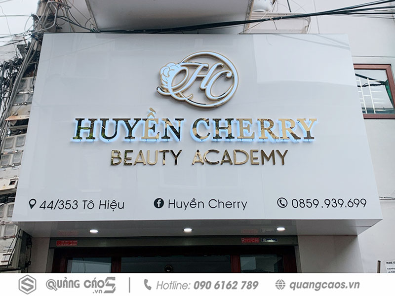 Thi công biển quảng cáo Huyền Cherry - Tô Hiệu, Hải Phòng