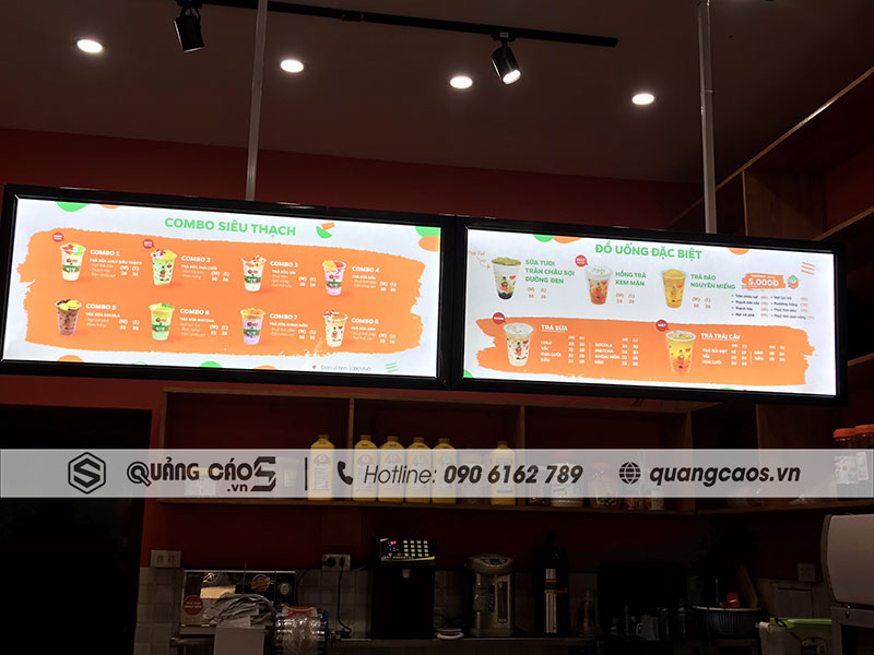 Làm tranh điện Menu nước uống Làm tranh điện Menu nước uống