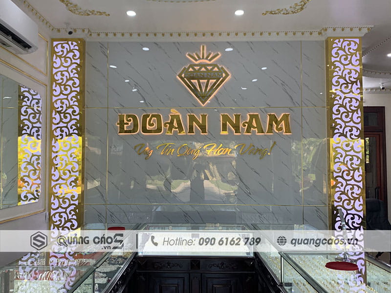 Làm hệ thống biển quảng cáo Vàng Đoàn Nam - 1044 Phạm Văn Đồng Dương Kinh Hải Phòng Làm hệ thống biển quảng cáo Vàng Đoàn Nam - 1044 Phạm Văn Đồng Dương Kinh Hải Phòng